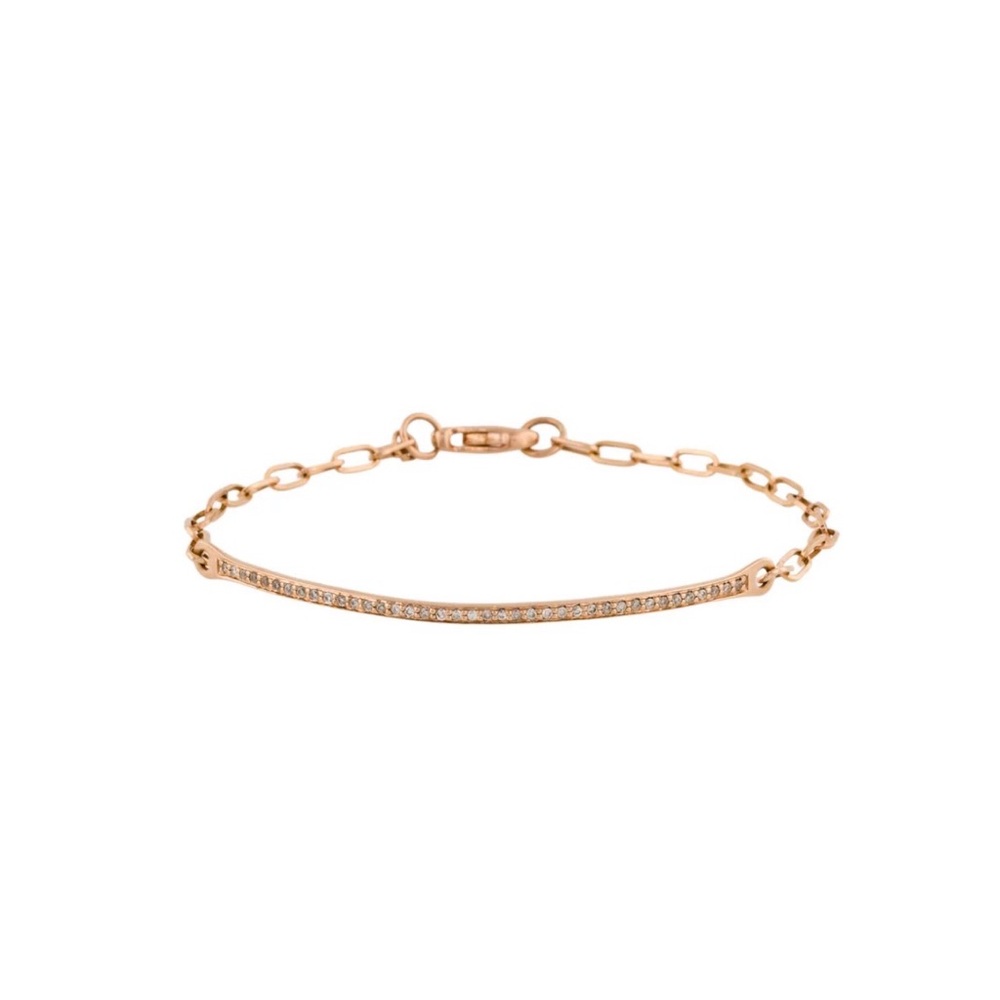 Sydney Evan rose gold + diamond bracelet NWOT